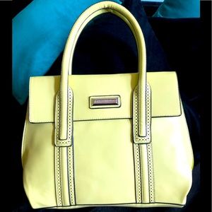 Catherine Malandrino Lime Yellow Tote Bag New